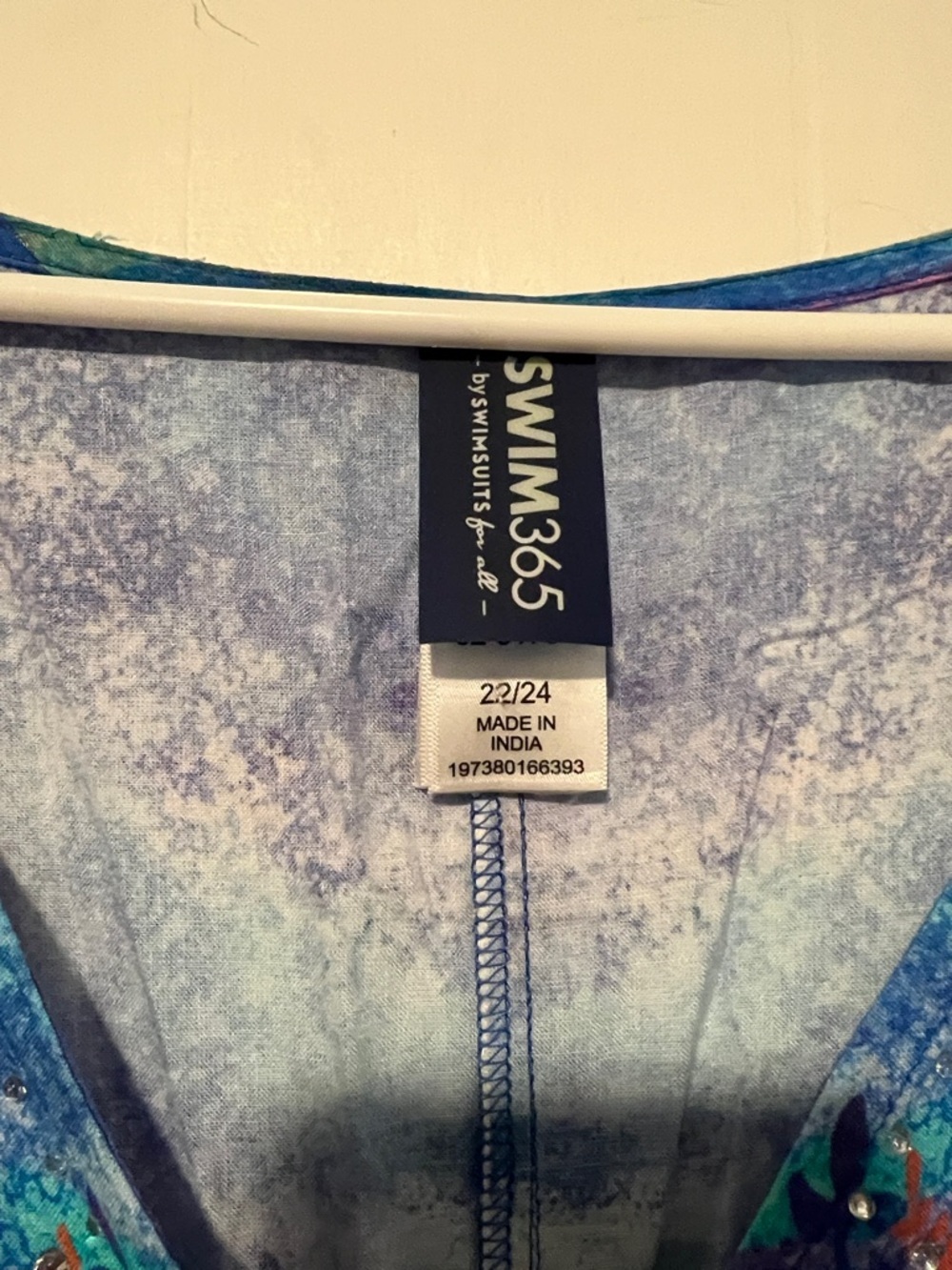 SWIM365 Blue Tie-Dye Swim Top - Picture 2 of 5
